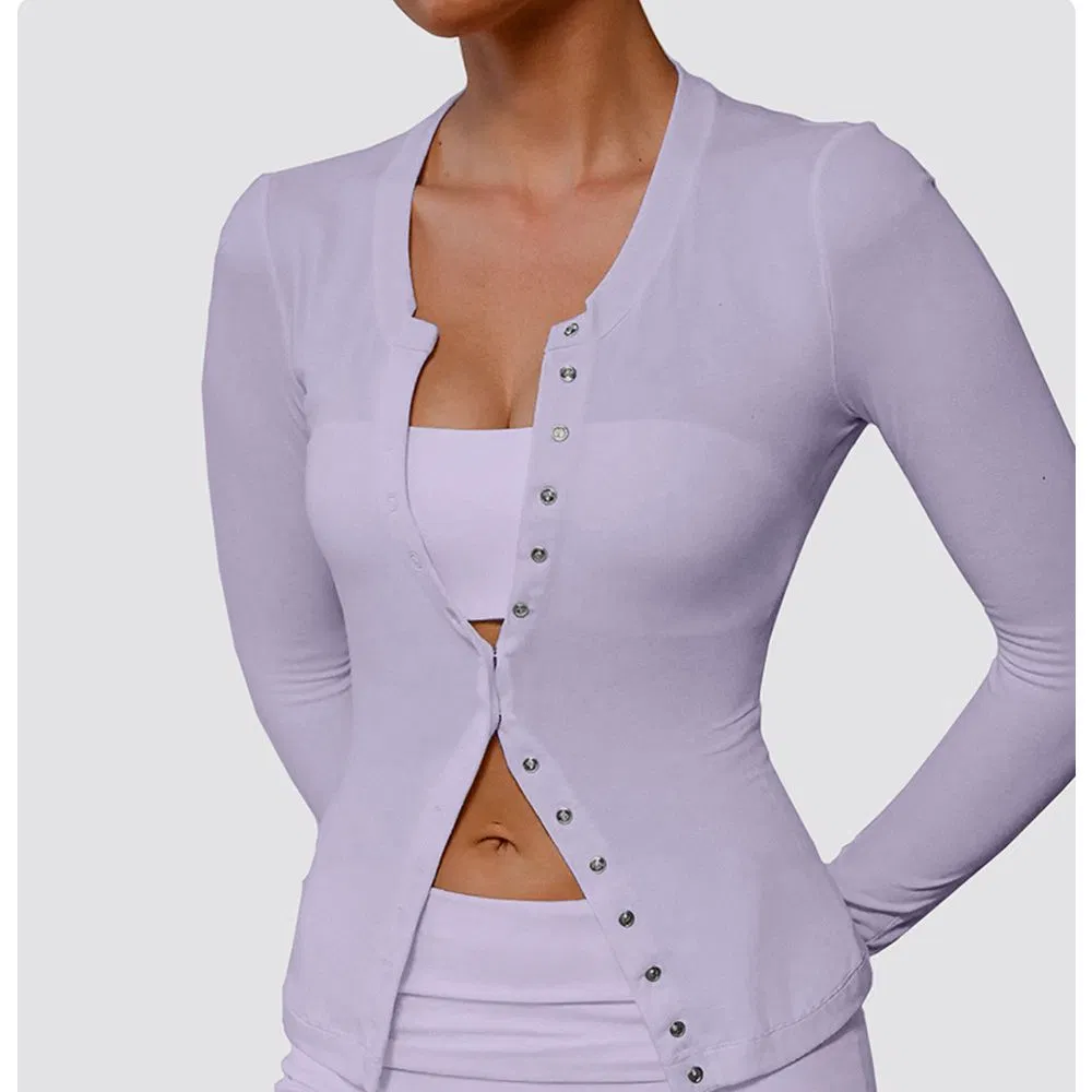 New Arrival Designer Women Long Sleeve T-Shirt for Women Plain Fitness &amp; Yoga Wear Custom Clothing