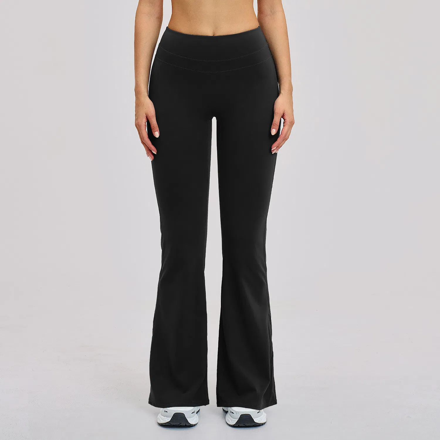 Women's Fitness Tight Pants for Toning The Buttocks Breathable High-Waisted Slimming and Shaping Wide-Leg Yoga-Style Flares