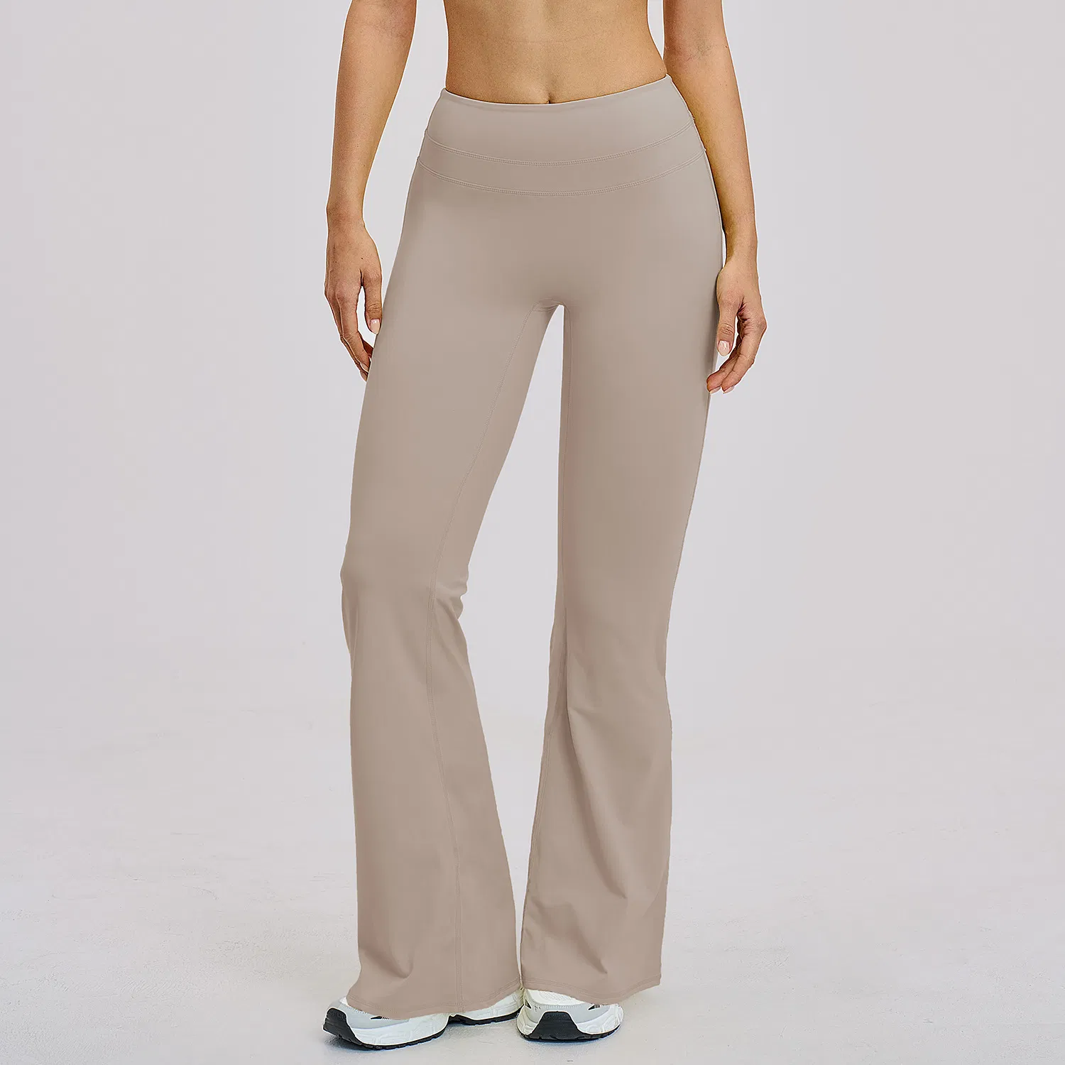 Women's Fitness Tight Pants for Toning The Buttocks Breathable High-Waisted Slimming and Shaping Wide-Leg Yoga-Style Flares