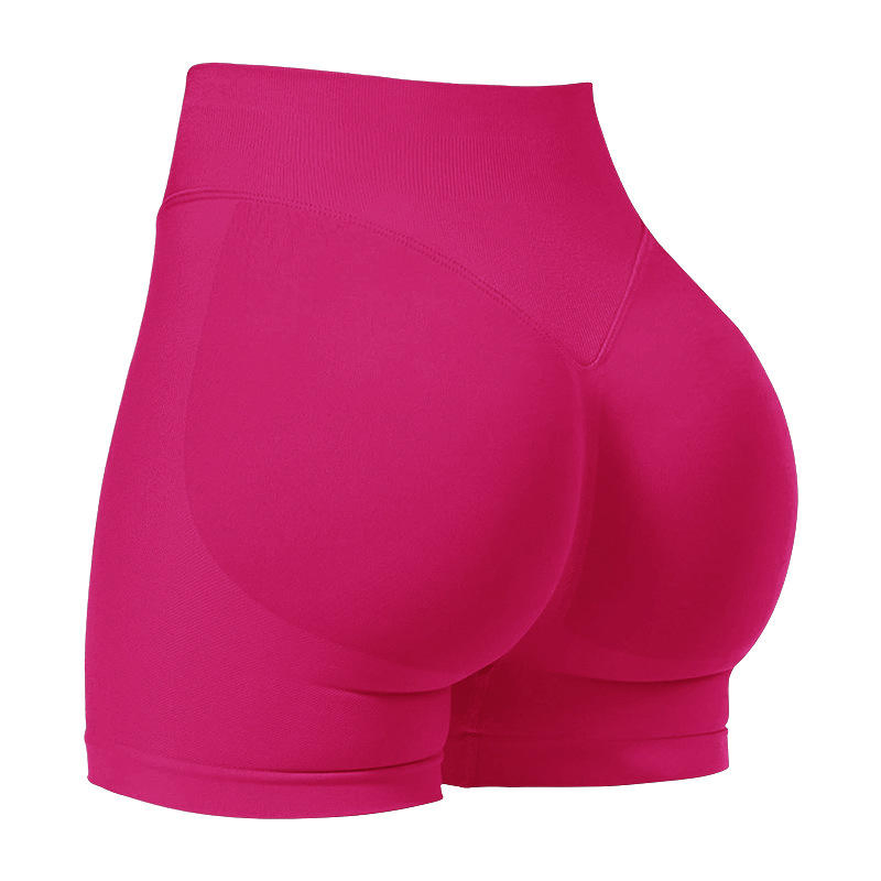 شورتات يوغا نسائية عالية الخصر بدون seams مع ضغط مثالي للجري