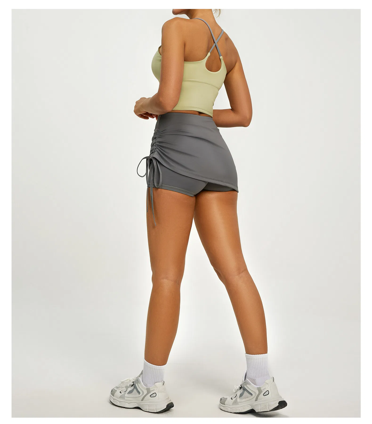 Summer Women Tight-Fitting Tops Yoga Fitness Breathable Skirts Sports Tennis Wear