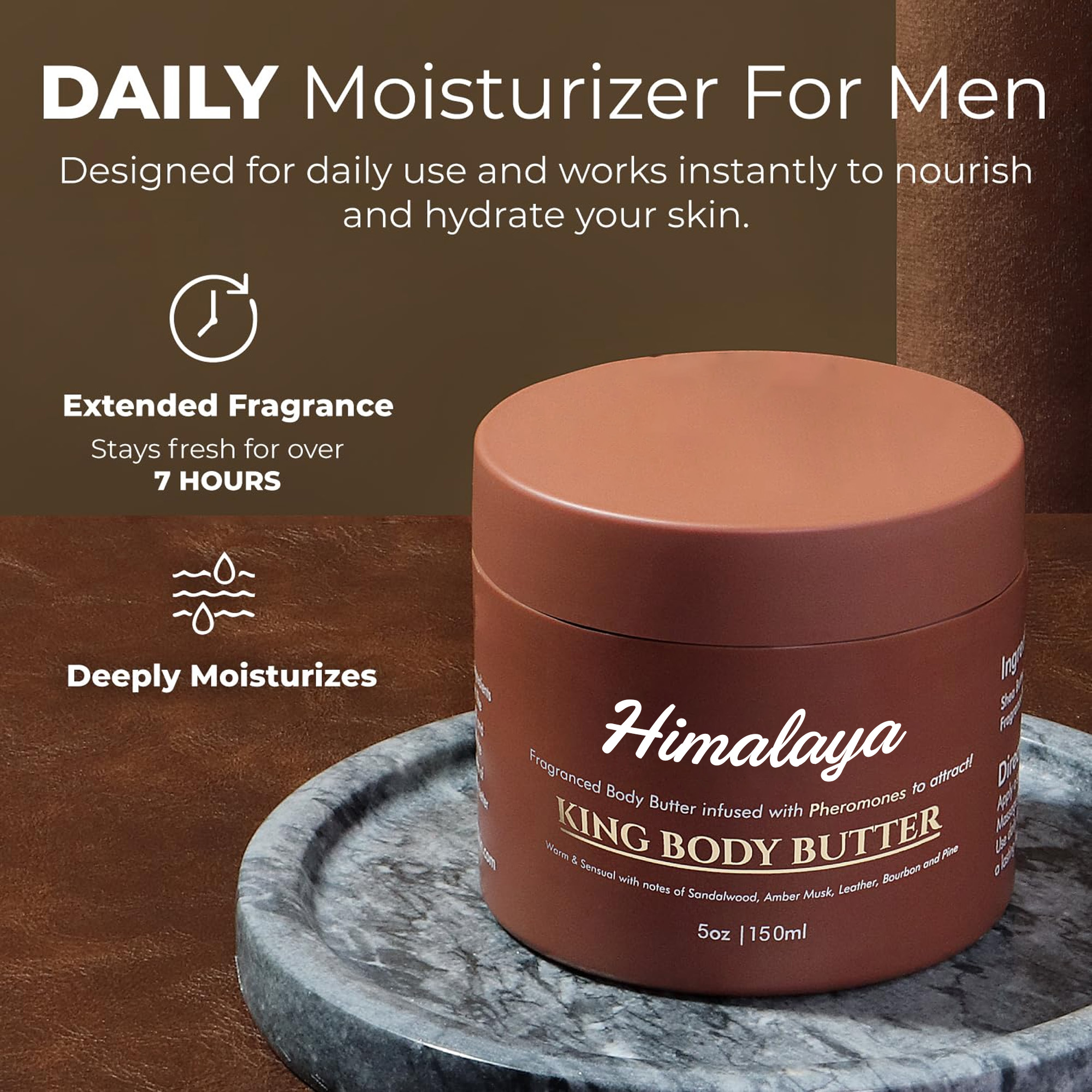 Sandalwood Body Butter Deep Moisturizing, Nourishing &amp; Soothing Skin Care With Natural Aroma For Soft Smooth Skin