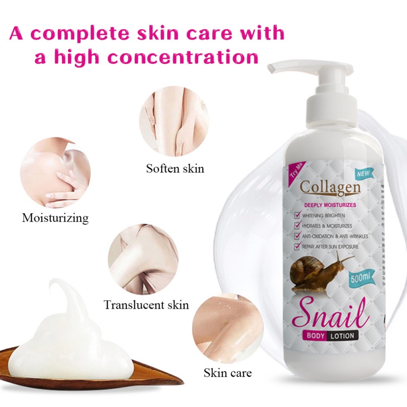 OEM/ODM Private Label Organic Collagen Snail Serum Nourishing Skin Whitening Body Lotion