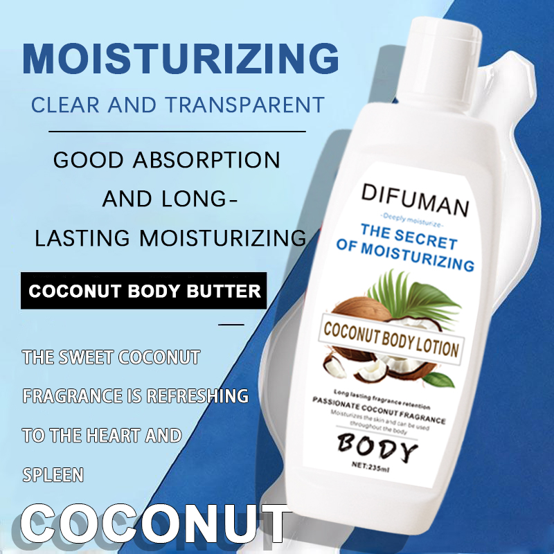 Private Label Coconut Body Lotion Brightening Moisturizing Lotion for Skin Care Body Shimmer Lotion Long Lasting Moisturizing