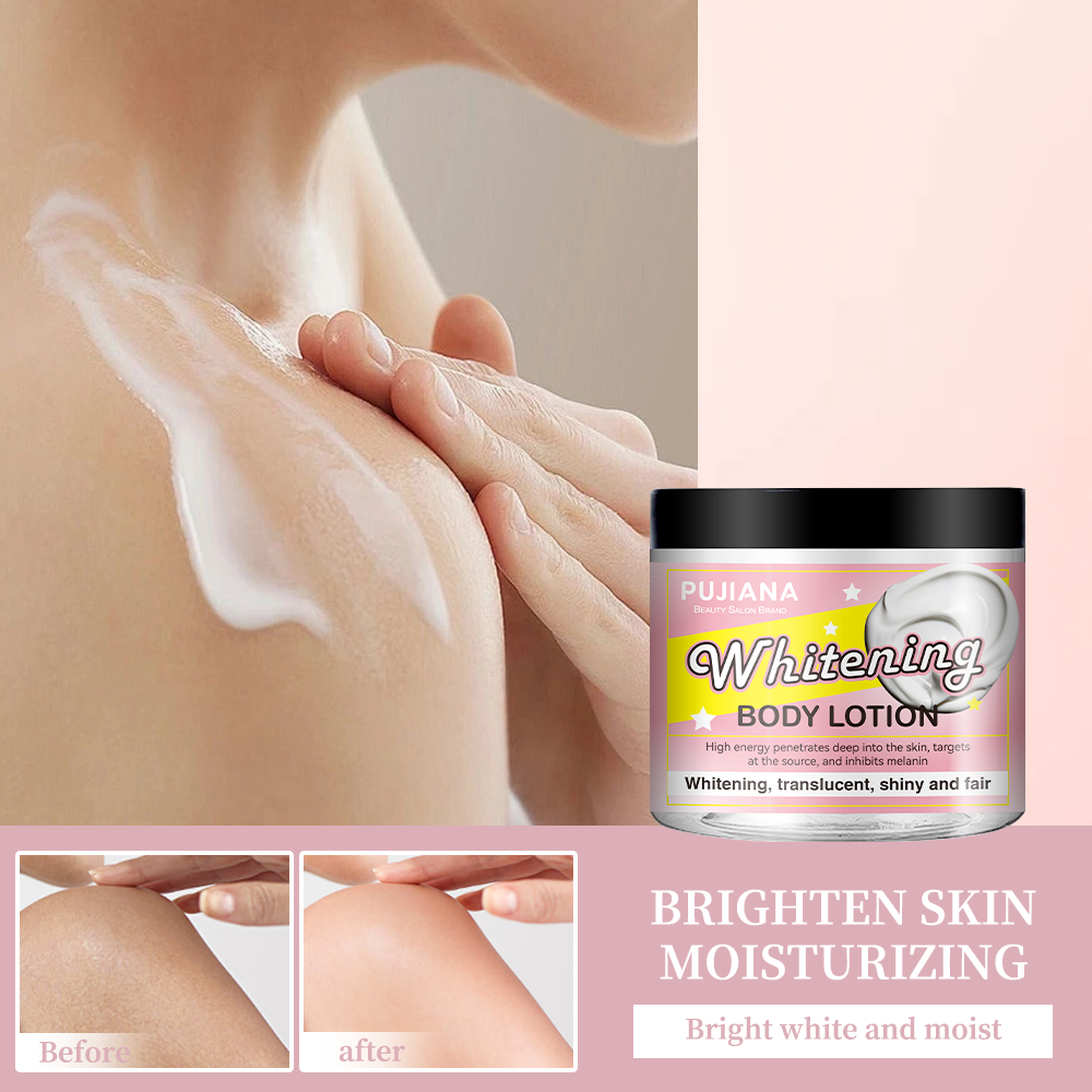 PUJIANA Dendrobium Nobile &amp; Aloe Vera Whitening Body Lotion, Deep Brightening &amp; Long-Lasting Moisturizing Cream for Dry Skin