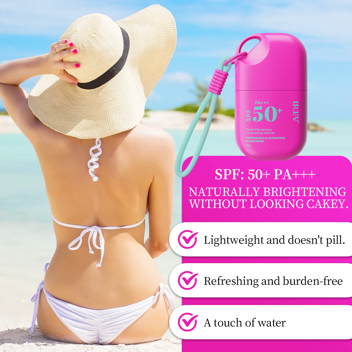 Hydrating Face Sunscreen Lotion SPF 50 Broad Spectrum Protection 24 Hour Hydration Water Resistant Sunscreen