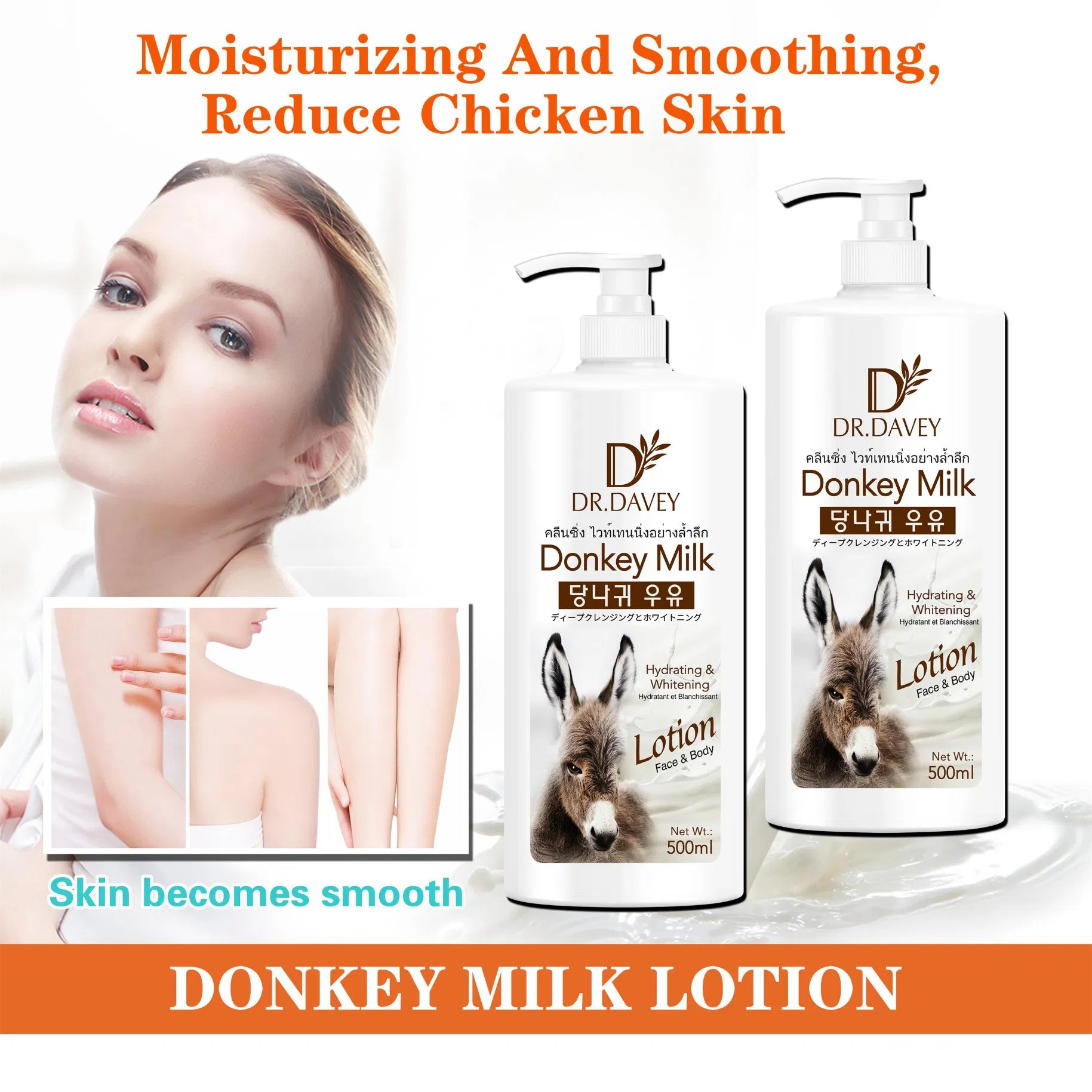 Dr. Davey Moisturizing Hydrating and Whitening Dankey Milk Body Lotion