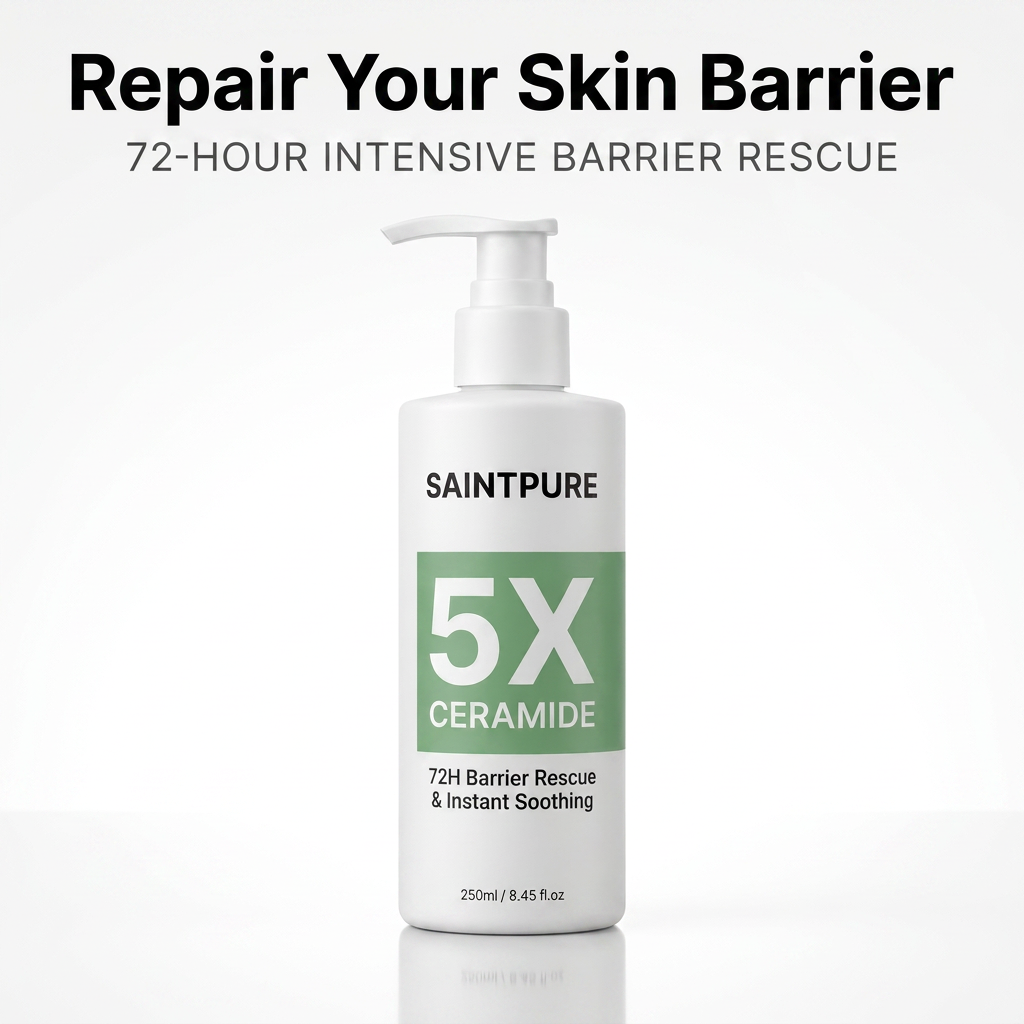 OEM 5x Ceramide &amp; Hyaluronic Acid 72H Barrier Repair Body Lotion For Sensitive Dry Skin 250ml Private Label Bulk Wholesale