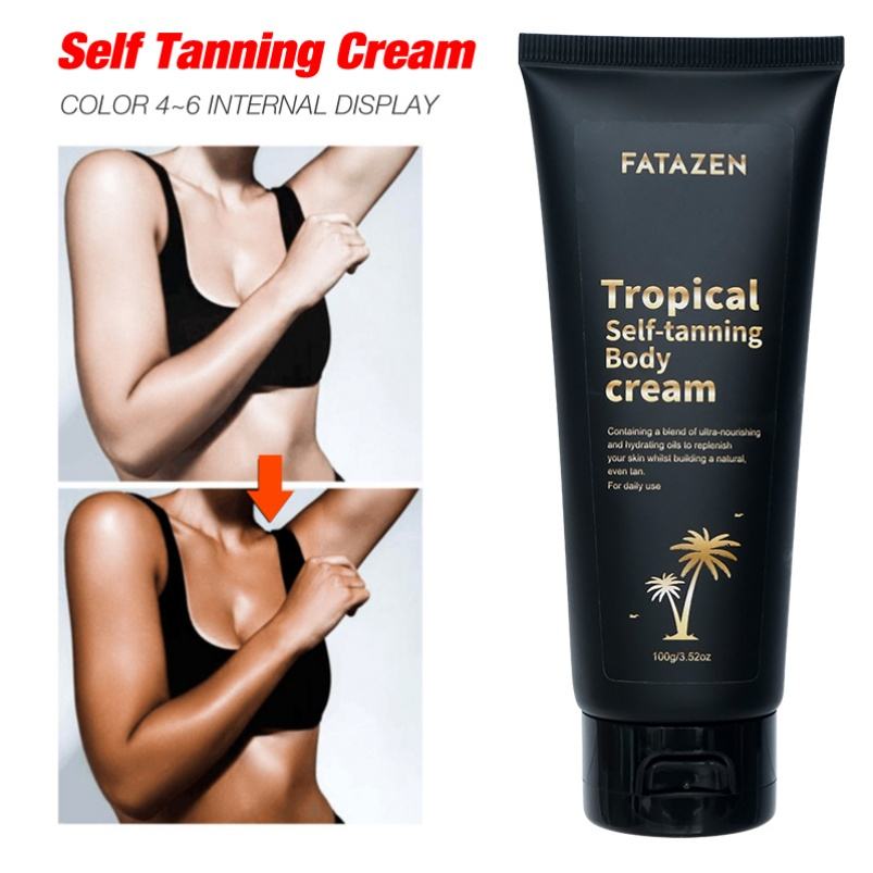 FATAZEN 3 Hours Instant Dark Tan Coconut Oil Aloe Vera Enriched Ultra Nourishing Hydrating Body Cream Natural Self Tanner Cream