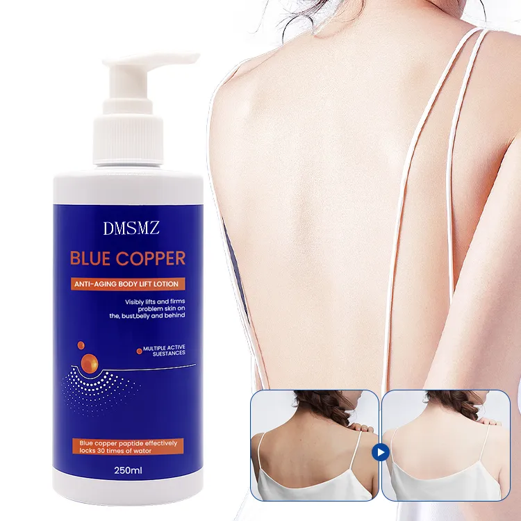 Delivers Deep Hydration and Improves Skin Elasticity Hyaluronic Acid Blue Copper Peptide Anti-Aging Body Lotion