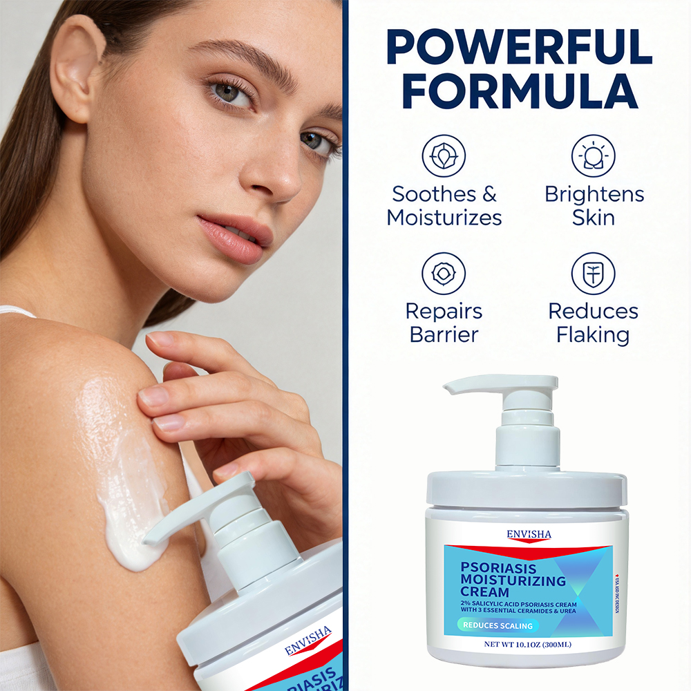 Private Label Premium Natural Herbal Skin Care Product 24H Hydrating Soothing Psoriasis Moisturizing Cream