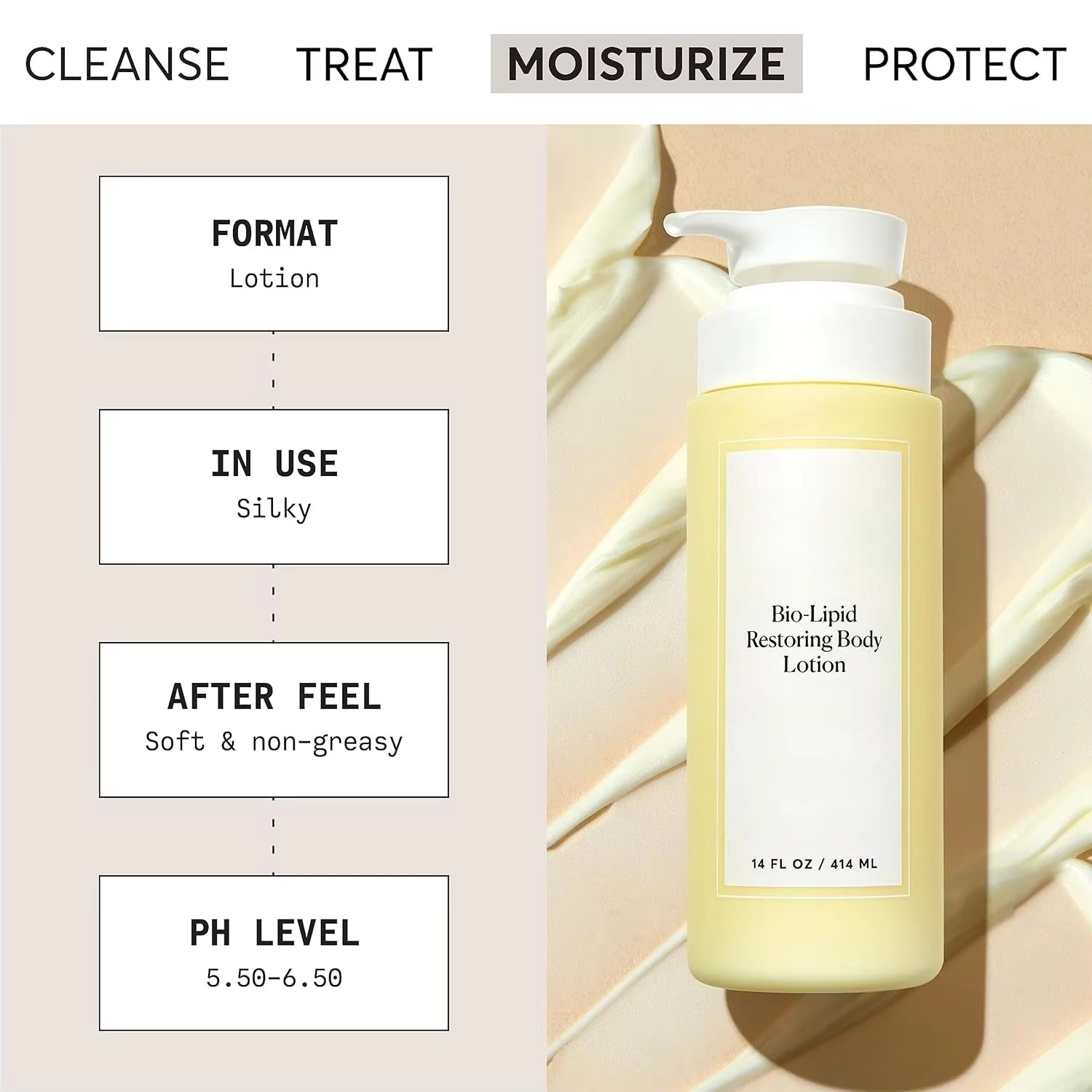 Bio-Lipid Repair Moisturizing Body Lotion with Shea Butter, deeply hydrates, nourishes, and repairs the skin