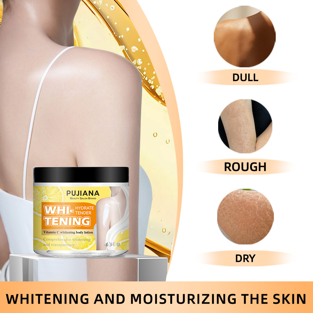 Private Label VC Brightening Body Lotion Remove Dullness Nourish Dry Skin Organic Vitamin C Skin Whitening Body Cream for Body