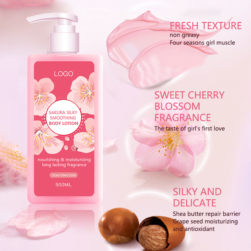 Body Care Private Label Custom Beauty Skin Care Long-Lasting Fragrance Dedicate Sakura Whitening Body Lotion