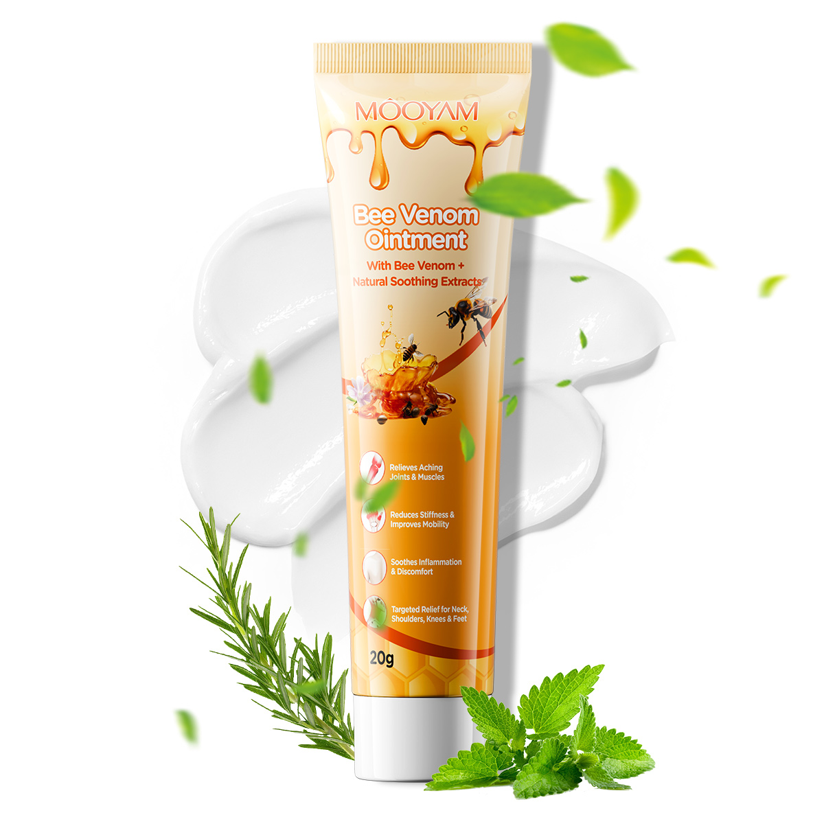 MOOYAM OEM Bee Venom Body Cream Ointment 20g Improve The Dull Dry Wrinkle The Skin The Whole Body Is Exquisite Bright Body Cream