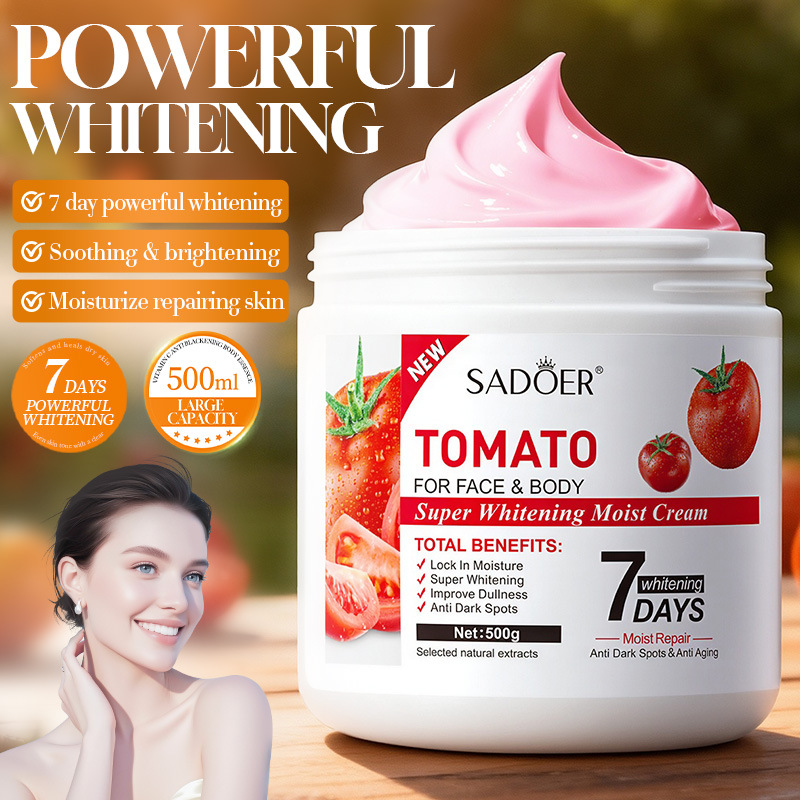 SADOER Beauty Skin Carrot Whitening Moist Cream Hydration Nourish Lightening Tomato Cream Multi-used For Body Face Hand Skin