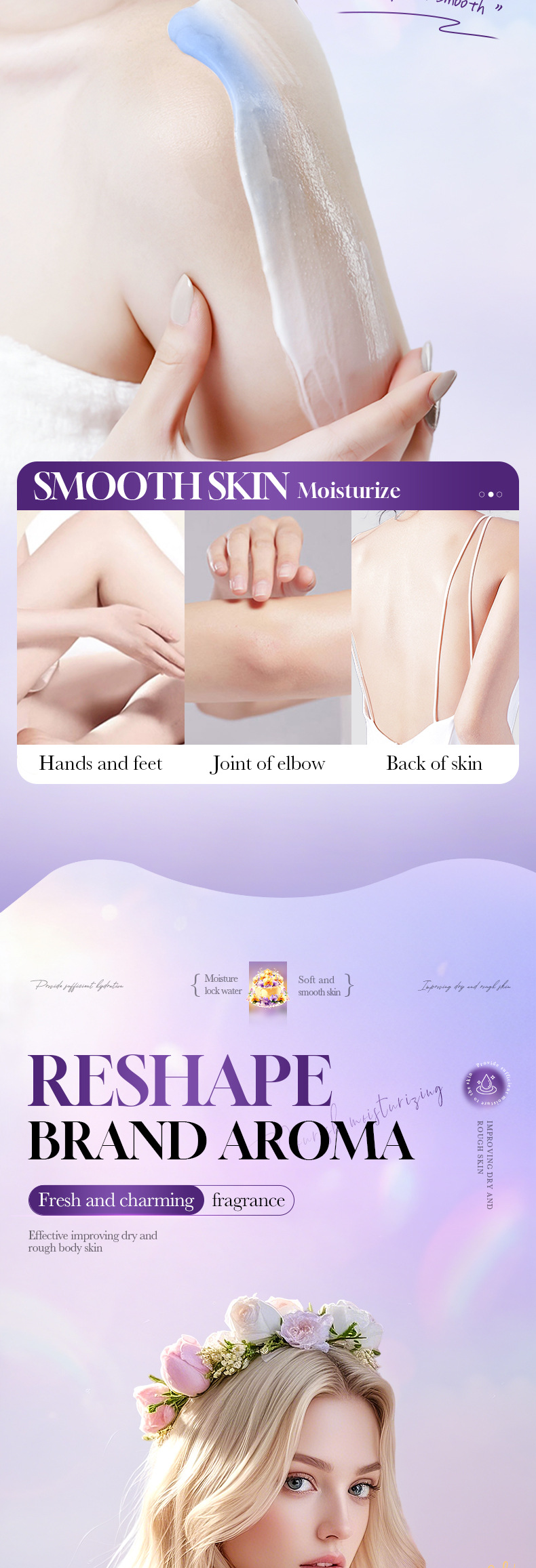 Vanilla Ice Cream Moisturizing Body Lotion Application