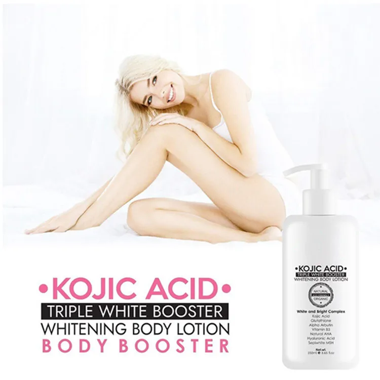 OEM Custom Vegan Kojic Acid Skin Brightening Whitening Body Lotion Image 2