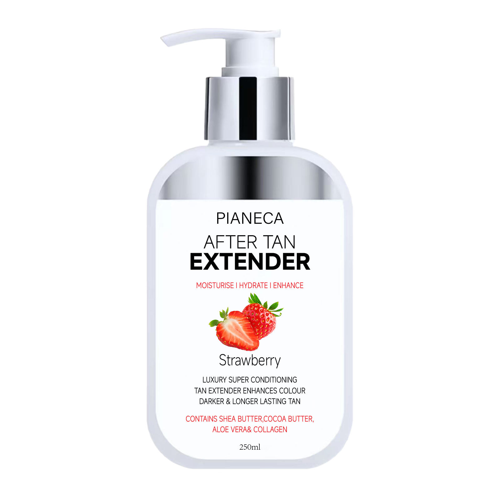 Private Label Sunbed Body After Sun Lotion Extender Moisturizer For Sunburn Relief Tan Cream Fruity Scent 250ml