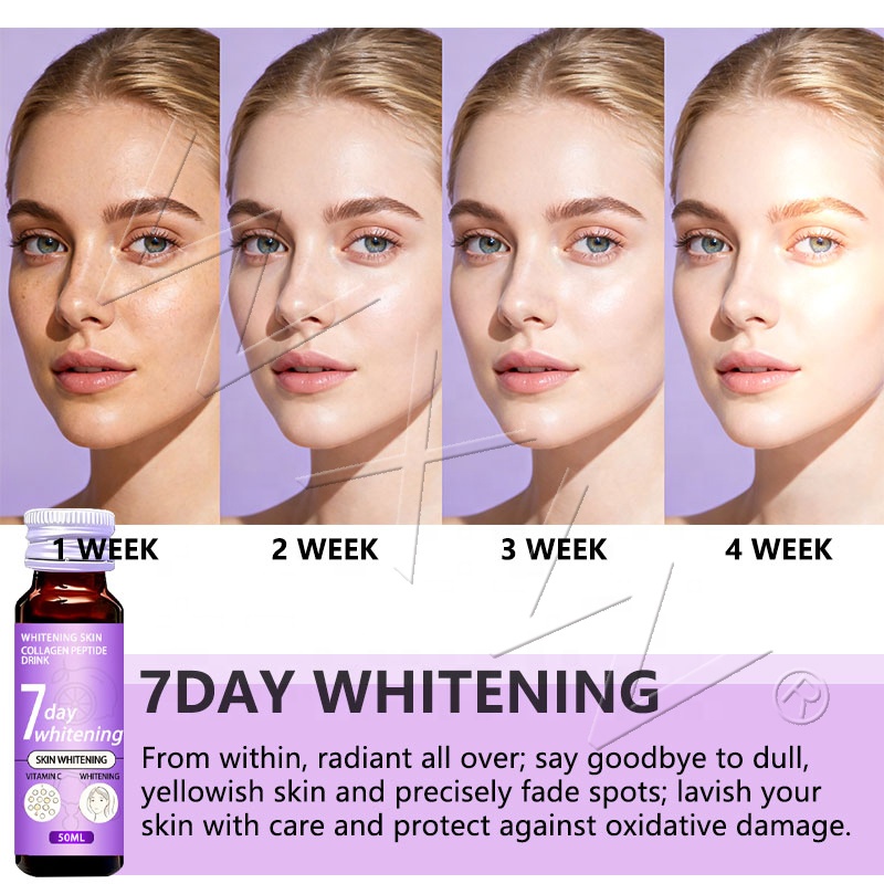 Private Logo Collagen Oral Liquid 7 Days Skin Whitening Supplement L-glutathione Support Skin Health Drink