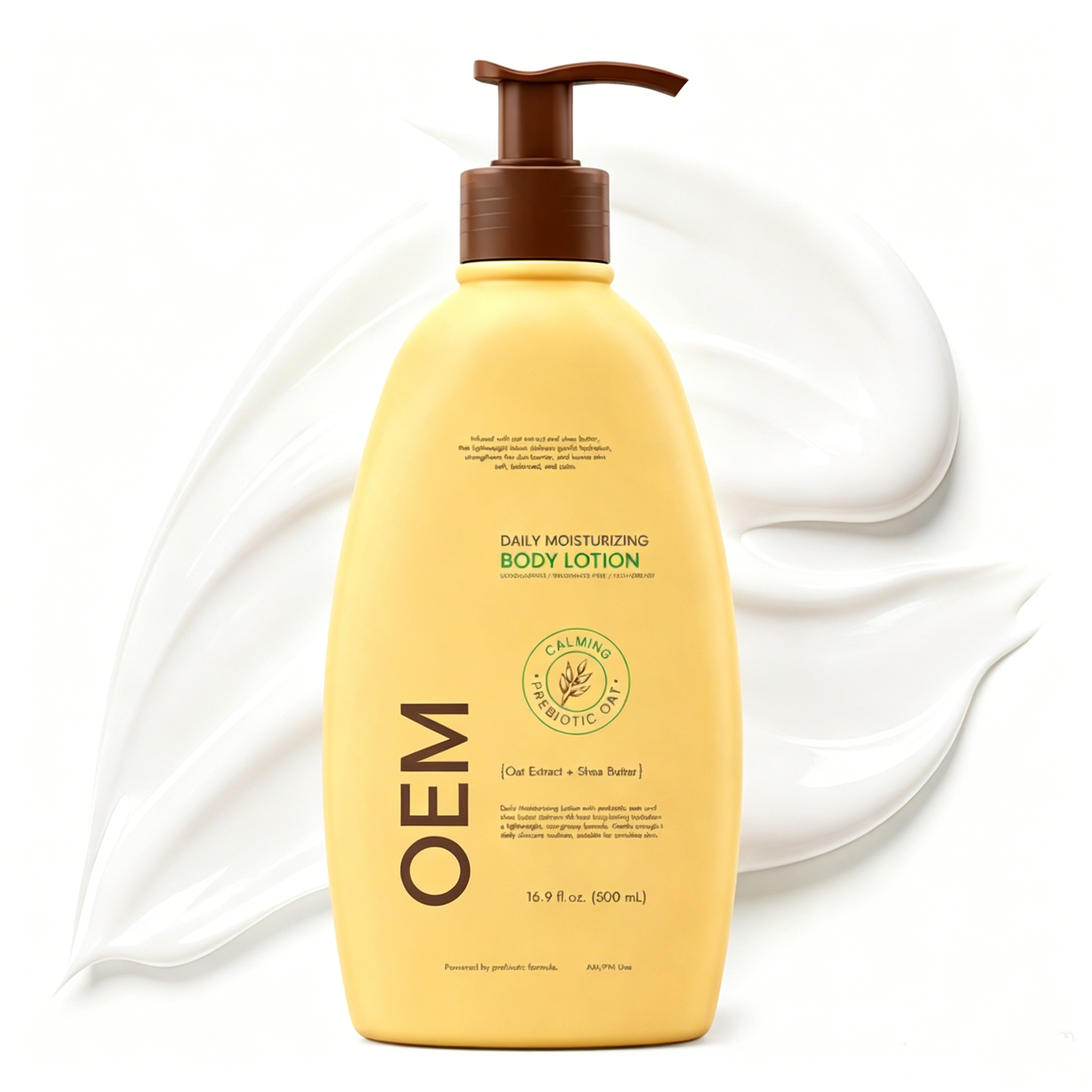 Prebiotic Oat Calming Body Lotion With Raw Shea Butter | 24HR Deep Hydration For Dry Itchy Rough Skin, 16.9 FL OZ / 500mL