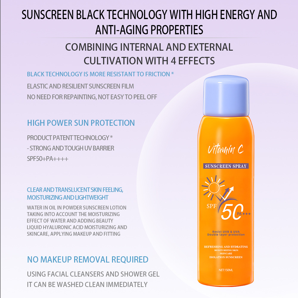 High Power SPF50PA+++ Organic Moisturizer Sunscreen Spray Whole Body Refreshing UV Protection Isolation Lotion