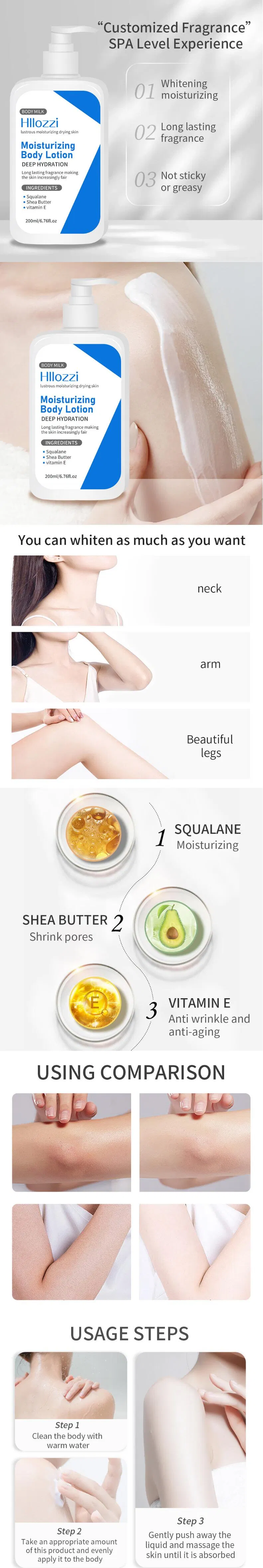 Clear Texture Makeup Cream Lotion 200ml Vitamin C Lightening Body Butter Lotion Moisturizer Vitamin C Bleaching Whitening Body Lotion for Black Skin