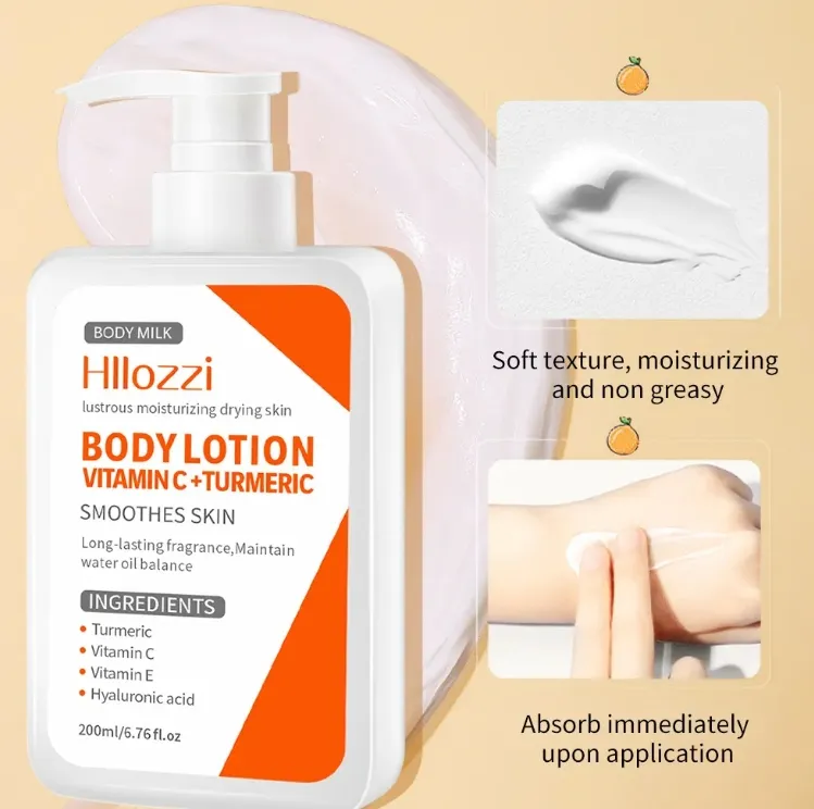 Clear Texture Makeup Cream Lotion 200ml Vitamin C Lightening Body Butter Lotion Moisturizer Vitamin C Bleaching Whitening Body Lotion for Black Skin