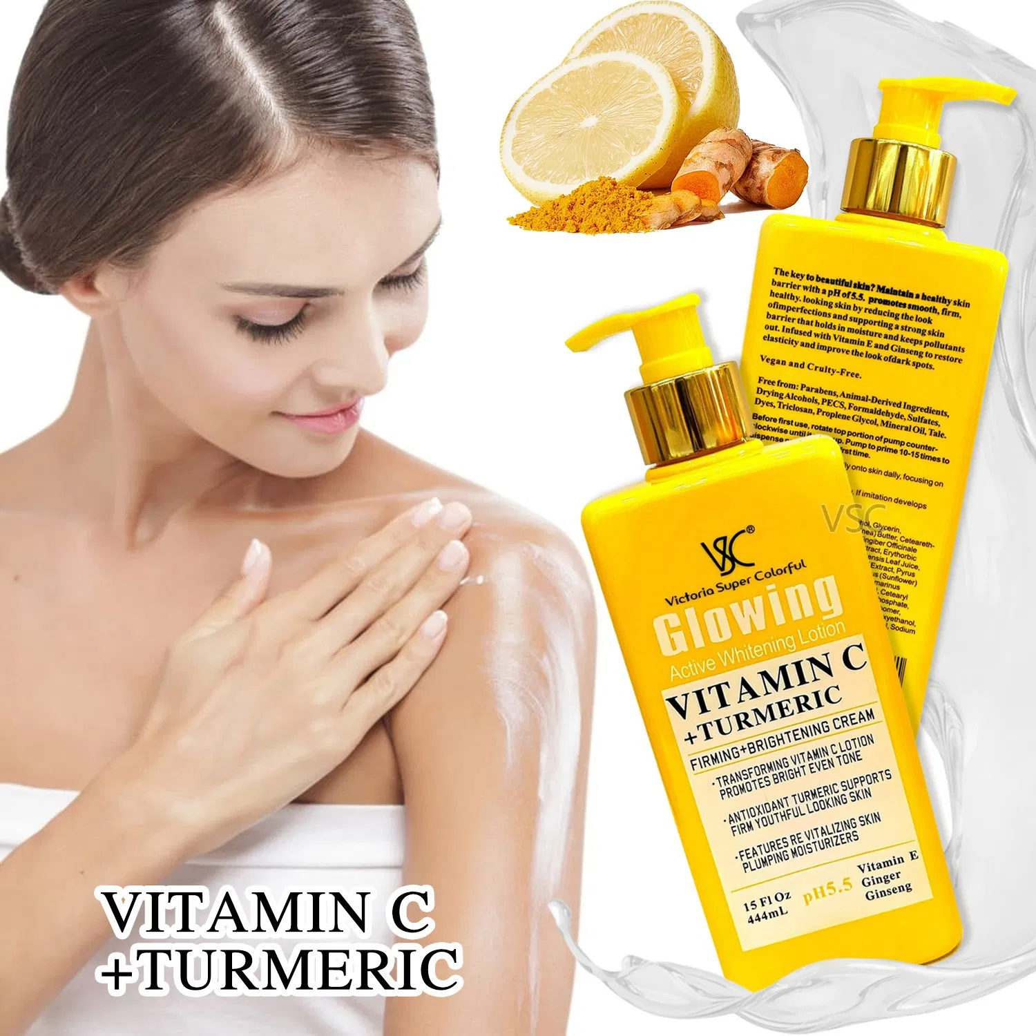 Professional Skincare Vitamin C Skin Brightening Cream Whitening Effective Body Lotion