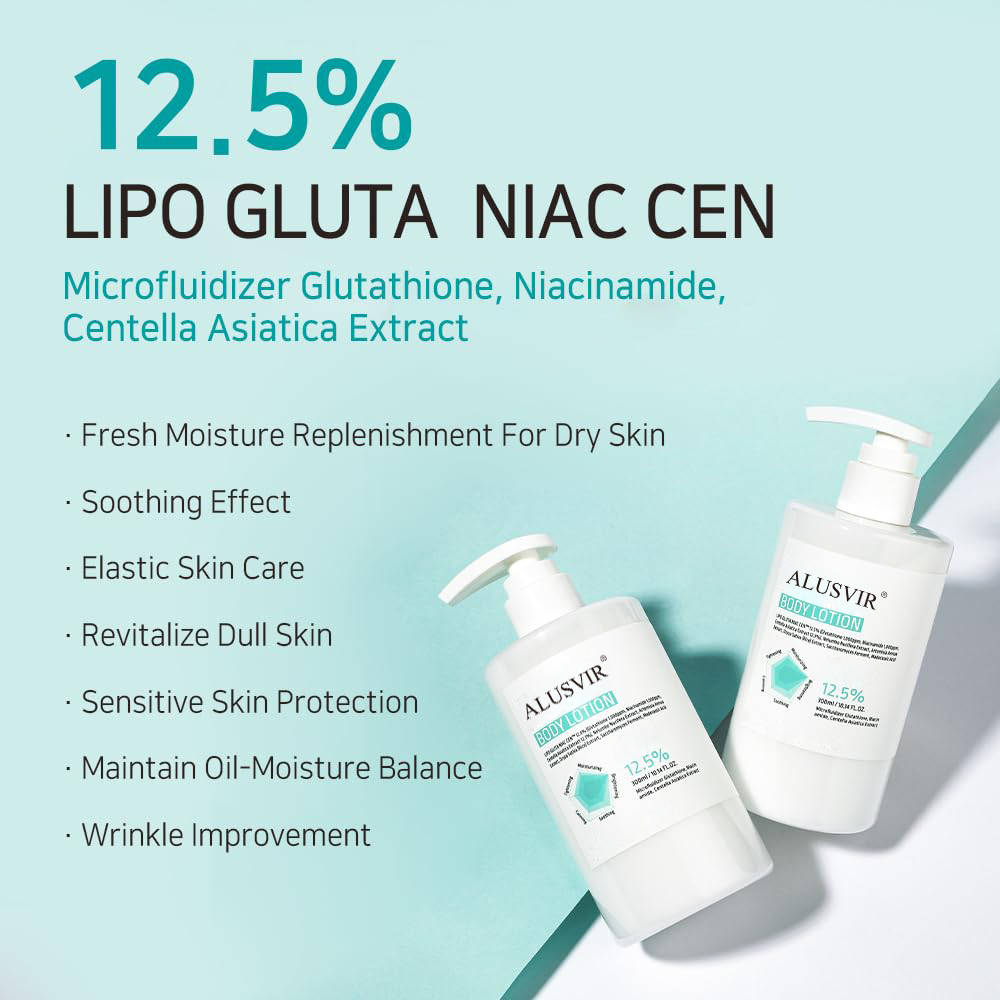 Private Label Body Care 12.5% Glutathione Niacinamide Centella Asiatica Skin Whitening Nourishing Moisturizing Body Lotion