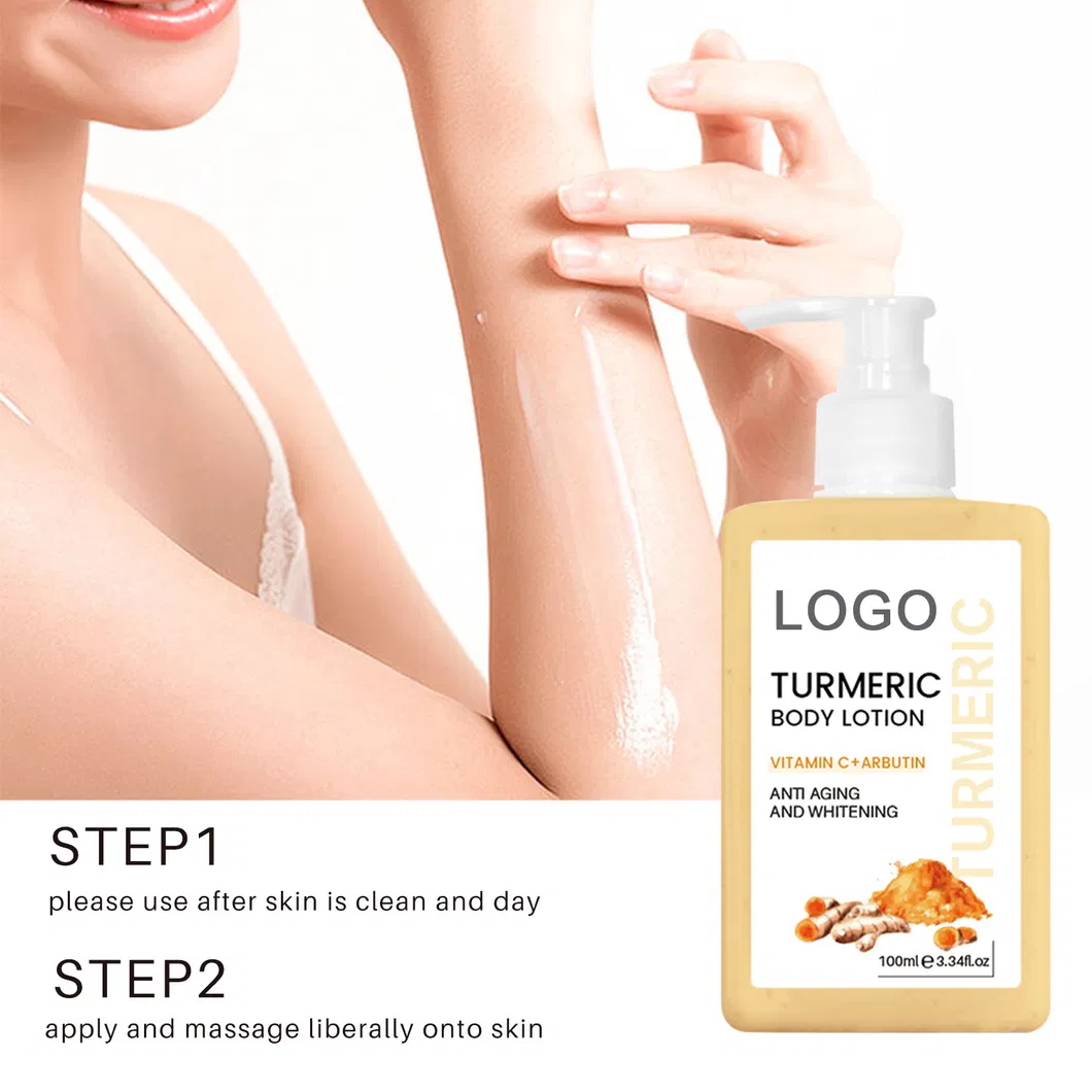 Beauty Cosmetics Skin Care Anti Aging Whitening Vitamin C Turmeric Body Lotion - Application
