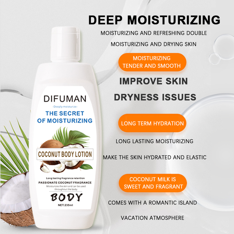 Coconut body lotion display 2