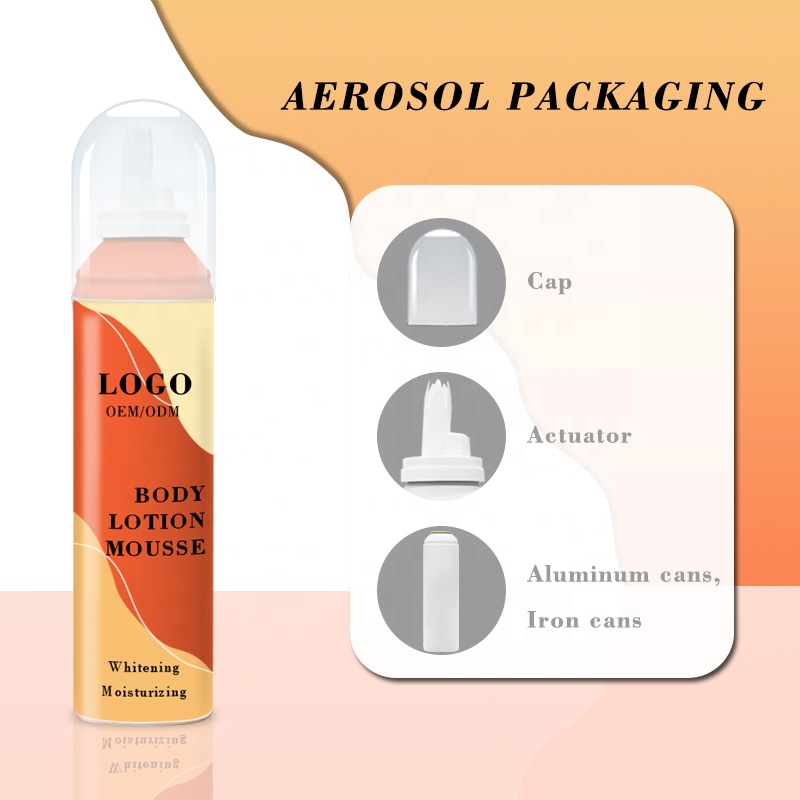 Beauty Vegan Collagen Body Milk Mousse Bath Body Hydrating Moisturizing Body Lotion Mousse Serum Aerosol for Dry Skin Care