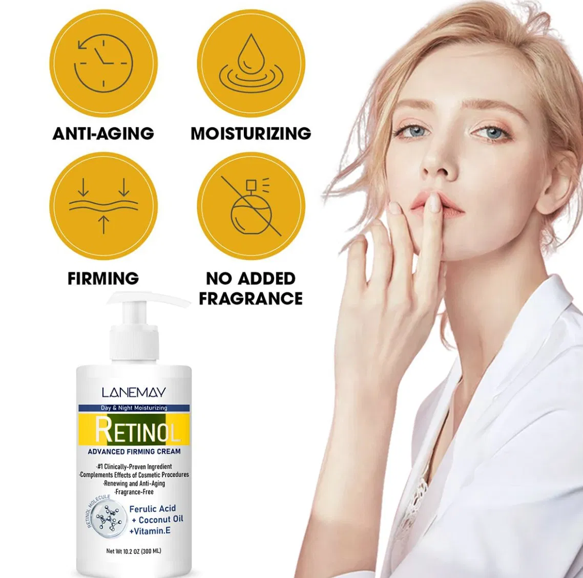 Online Wholesale in Stock Wrinkle Face Brightening Whitening C a Hyaluronic Acid Collagen Rose Skin Moisture Cream Vitamin C, a &amp; E Booster Body Lotion