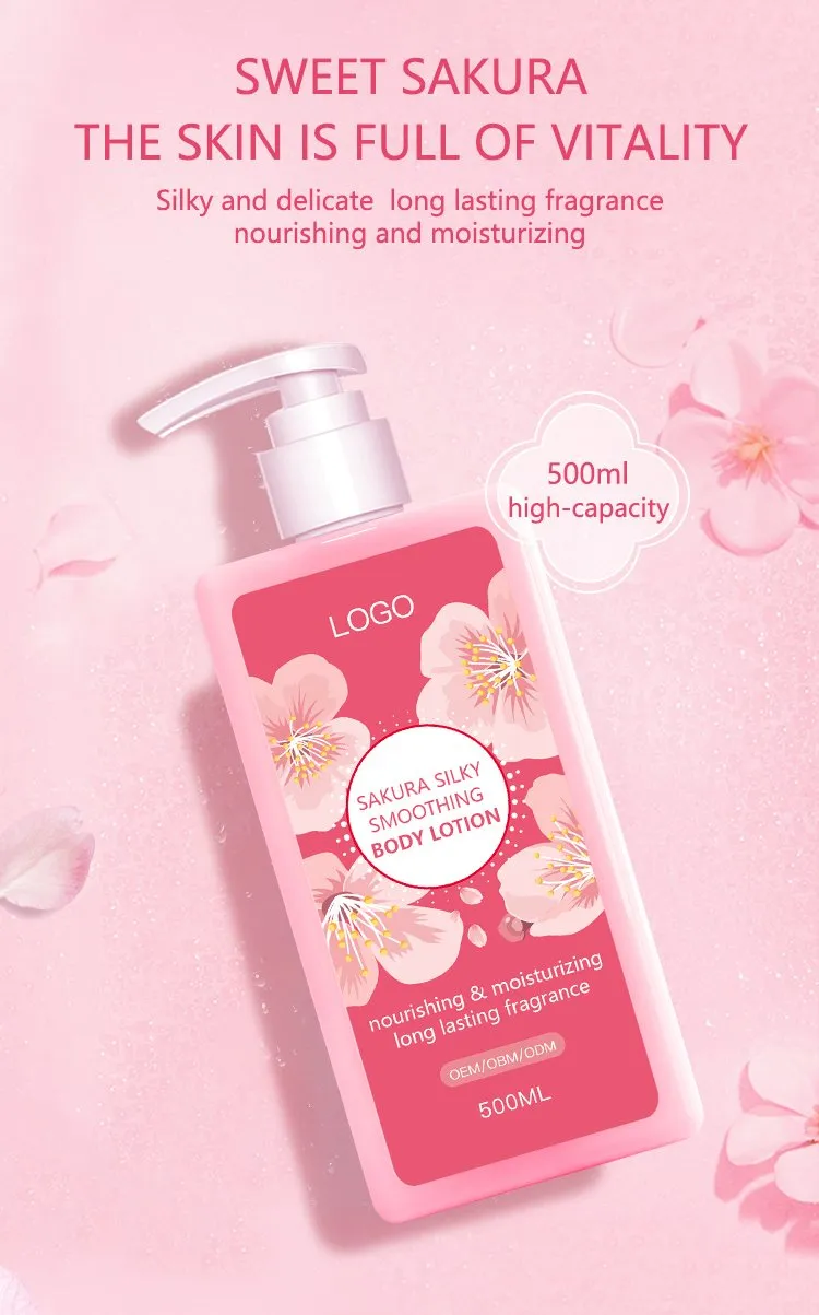 Body Care Private Label Custom Beauty Skin Care Long-Lasting Fragrance Dedicate Sakura Whitening Body Lotion