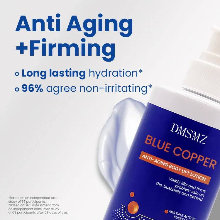 Delivers Deep Hydration and Improves Skin Elasticity Hyaluronic Acid Blue Copper Peptide Anti-Aging Body Lotion