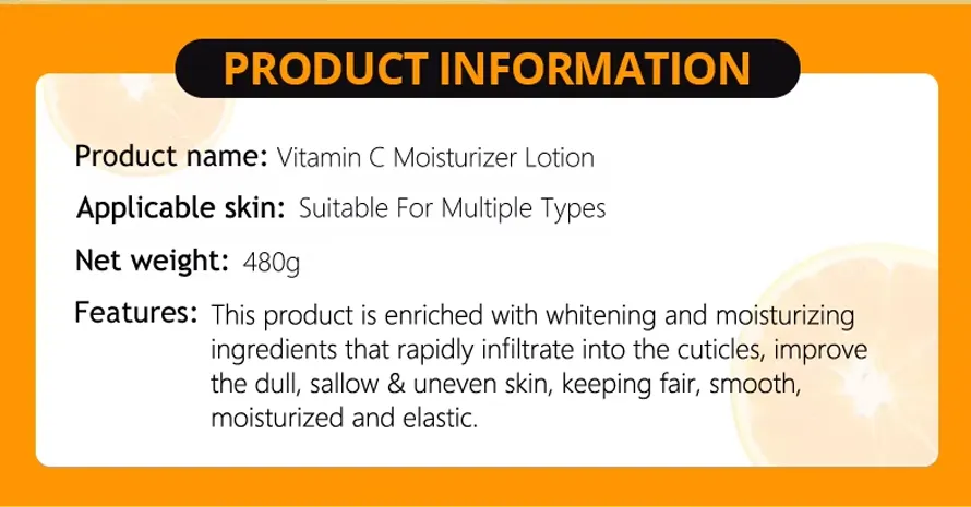 Vitamin C Body Lotion Detailed Photo