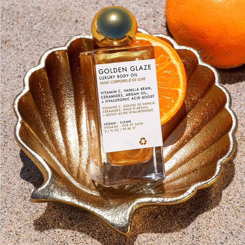 Vanilla Baby Lu Luxury Body Shimmer Oil Cross-Border Explosions Nourishing Moisturizing and Smooth Vanilla Flash Oil