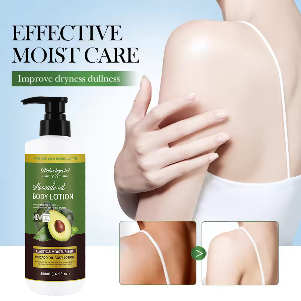 Most Popular Vegan Avocado Hair Care And Styling Kit Natural Skin Care Set With Lightening Nourishing Body Lotion Fragrance