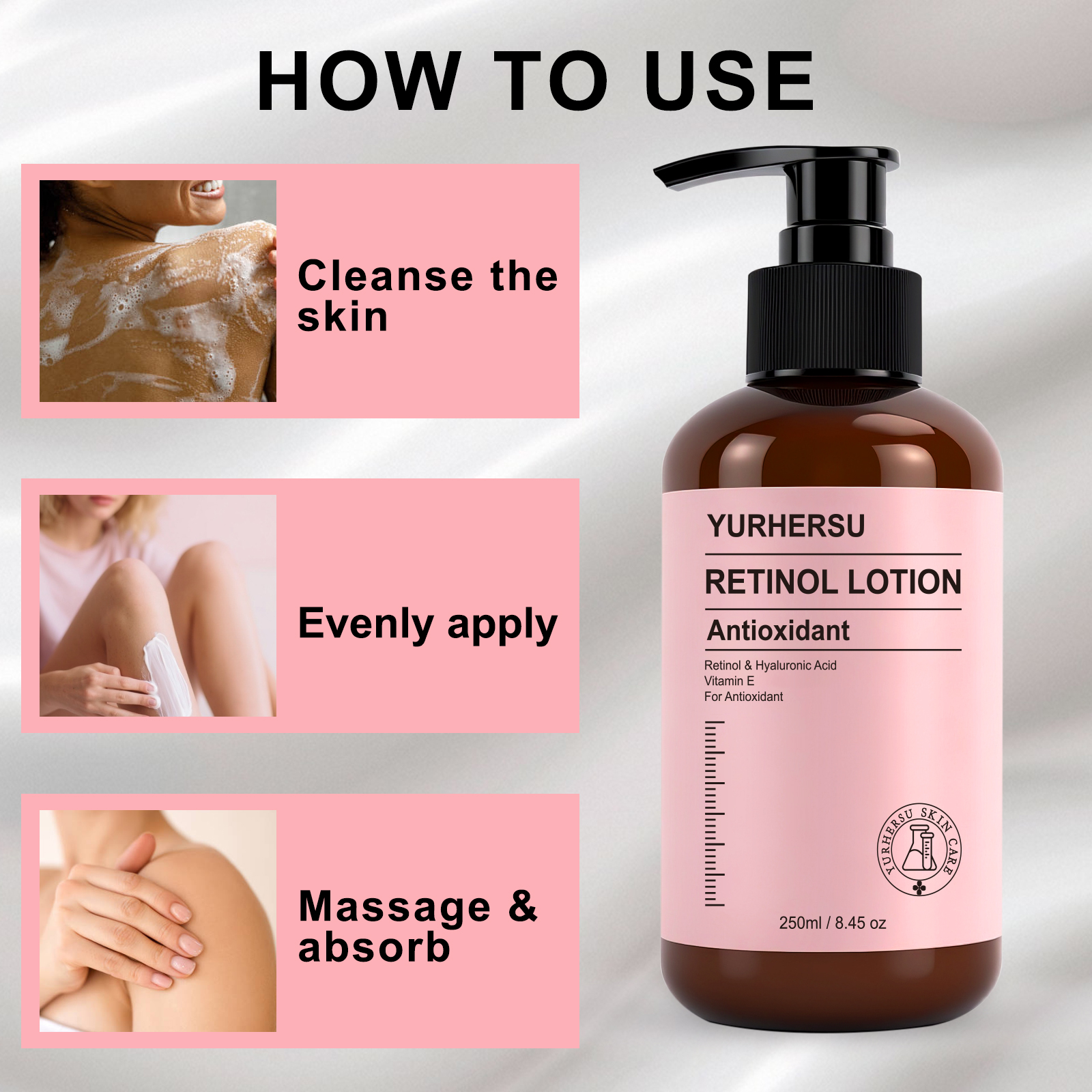 Retinol Body Lotion, Anti-Aging &amp; Moisturizing for Dry Skin, Gentle Formula for Firming OEM/ODM Private Label Service