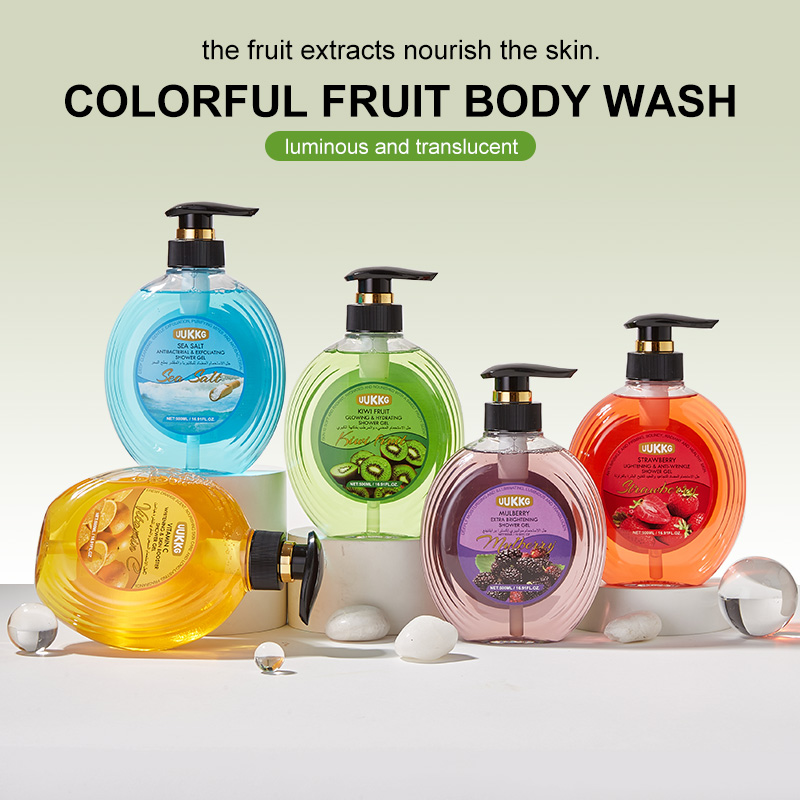 UUKKG Wholesale Fruit Butter Body Wash Long Lasting Moisturizing Hydrating Skin Scented Brightening Glow Shower Gel Body Wash