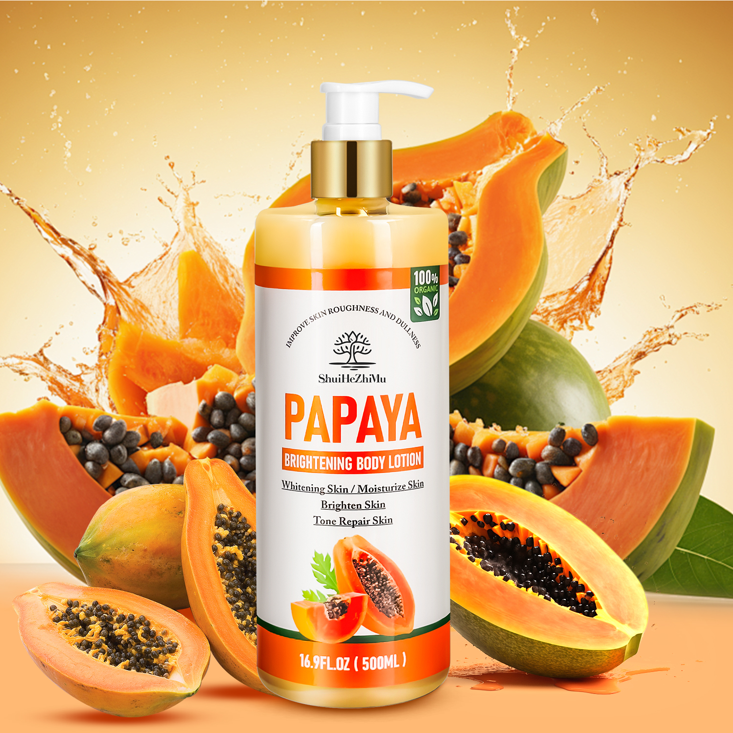 Skincare Products Organic Papaya Whitening Body Lotion Collagen Hyaluronic Acid Anti-wrinkle Body Lotion