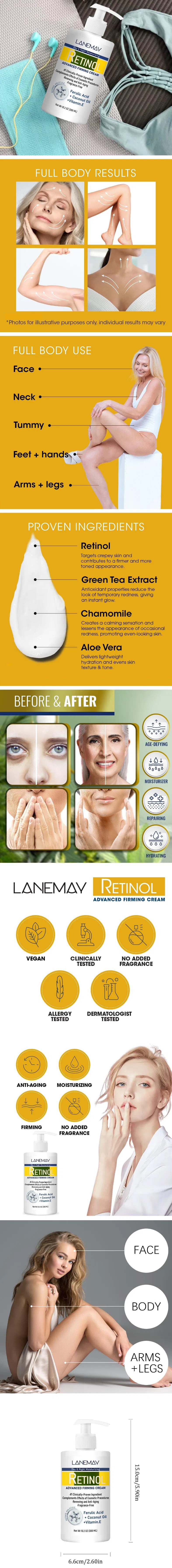 Online Wholesale in Stock Wrinkle Face Brightening Whitening C a Hyaluronic Acid Collagen Rose Skin Moisture Cream Vitamin C, a & E Booster Body Lotion