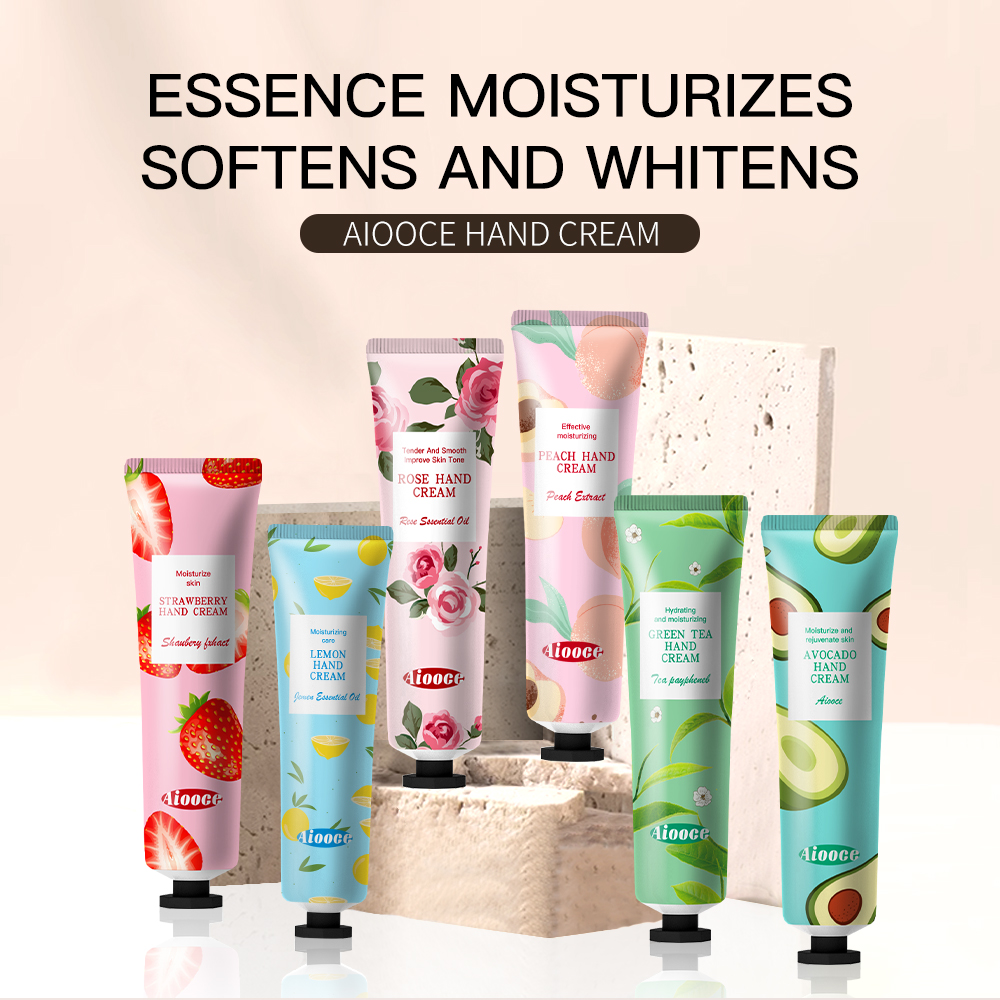 Aiooce Natural Organic Whitening Nourishing Moisturizing Hyaluronic Acid Anti-Aging Fruity Fragrance Hand Cream