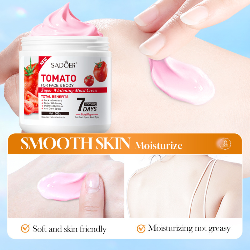 SADOER Beauty Skin Carrot Whitening Moist Cream Hydration Nourish Lightening Tomato Cream Multi-used For Body Face Hand Skin