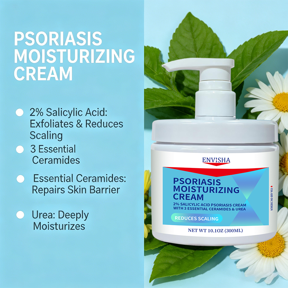 Private Label Premium Natural Herbal Skin Care Product 24H Hydrating Soothing Psoriasis Moisturizing Cream