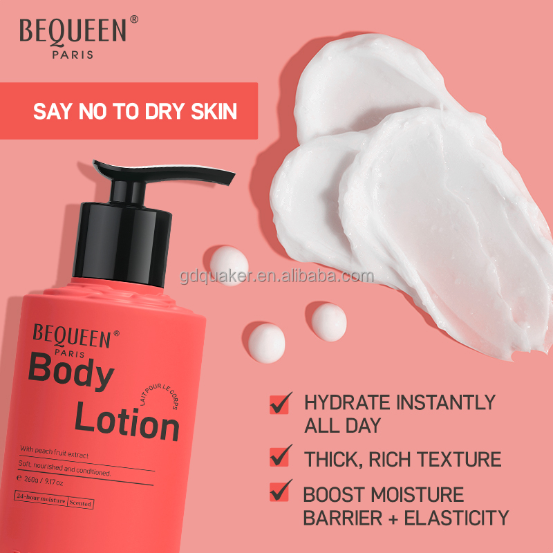 BEQUEEN Peach Mango Body Lotion Even Skin Tone Rose Scent Lotion Luxury Long Lasting Fragrance Body Moisturizer