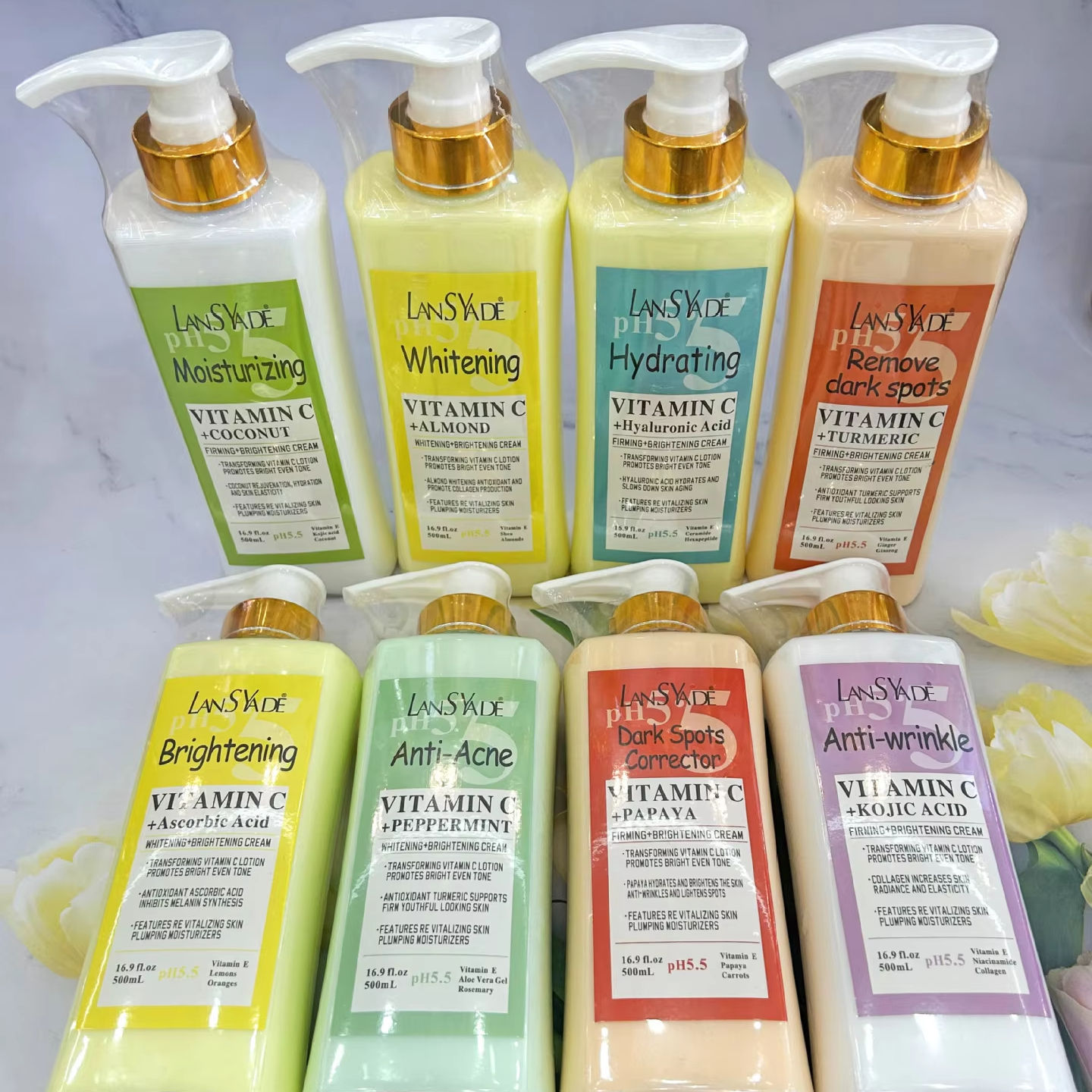 Ph5.5 Vitamin C Moisturizing Body Lotion Cream for Skin Firming Moisturizer Brightening Lighten Body Care Lotions for Women