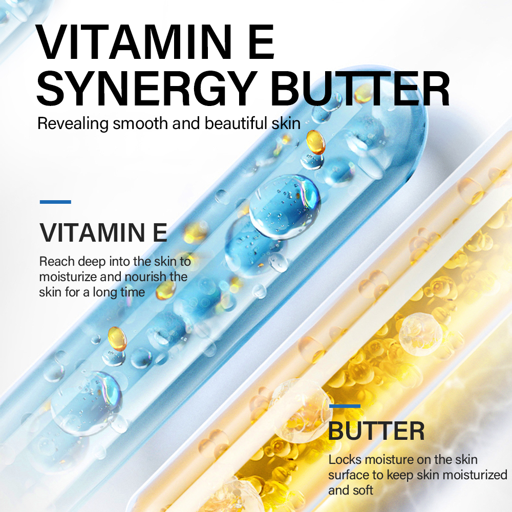 Private Label Korea Butter Shea Butter Body Vitamin E Cream Anti-dry Moisturizing Body Cream Whitening Vegan Body Lotion 250g