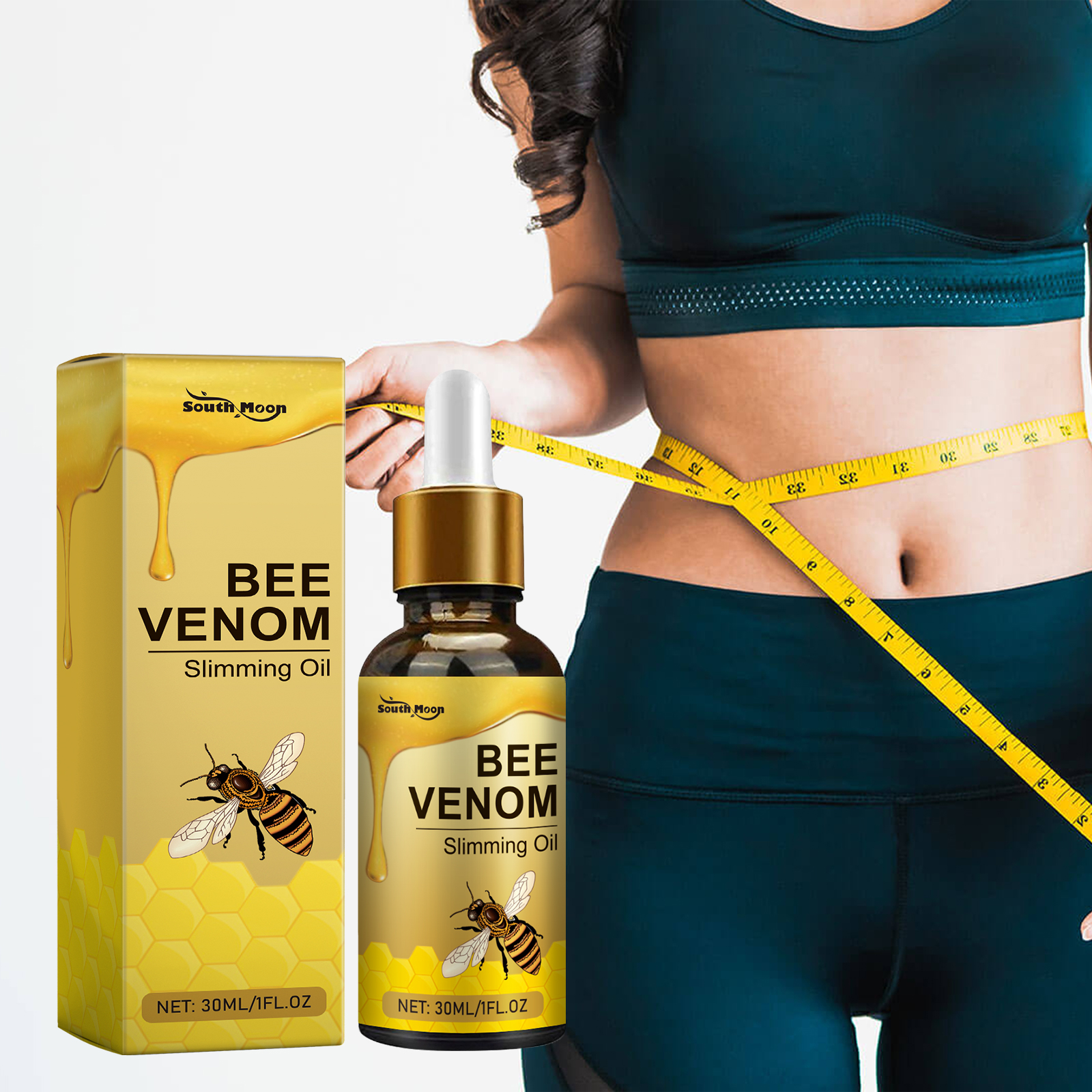 Firming Contouring Bee Venom Body Oil Body Shaping Firming Slimming Effect Support Bee Venom Slimming Body Shaping Essential Oil